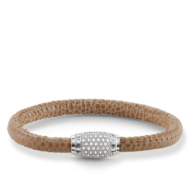 Thomas Sabo Leather Strap “Brown Pave”