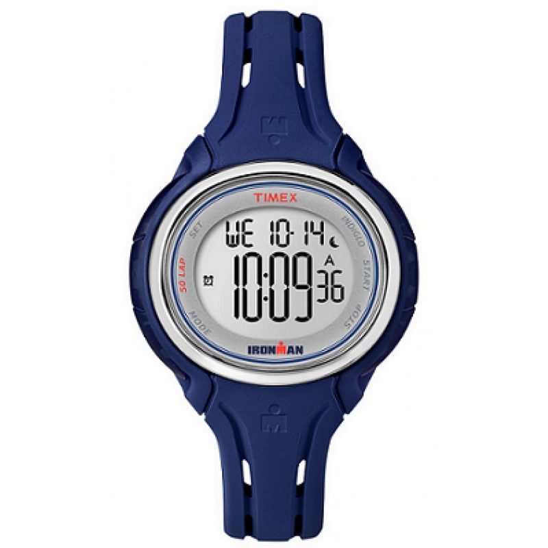 Womens Timex Mid Size Ironman Sleek 50 Navy Blue Watch Tw5K90500
