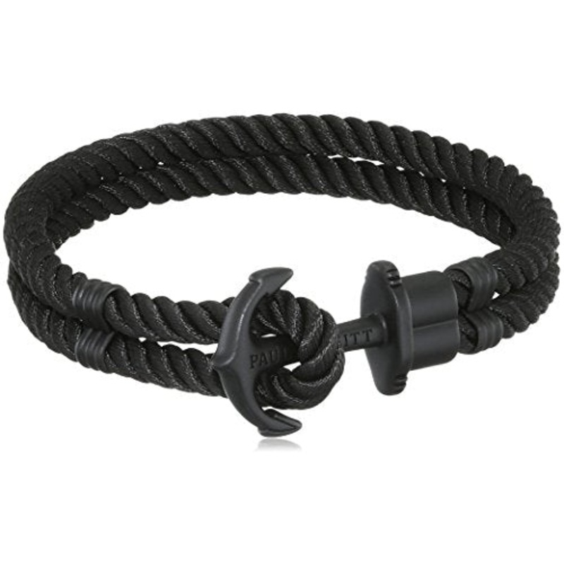 Paul Hewitt Phrep Nylon Black / Black Bracelet – L