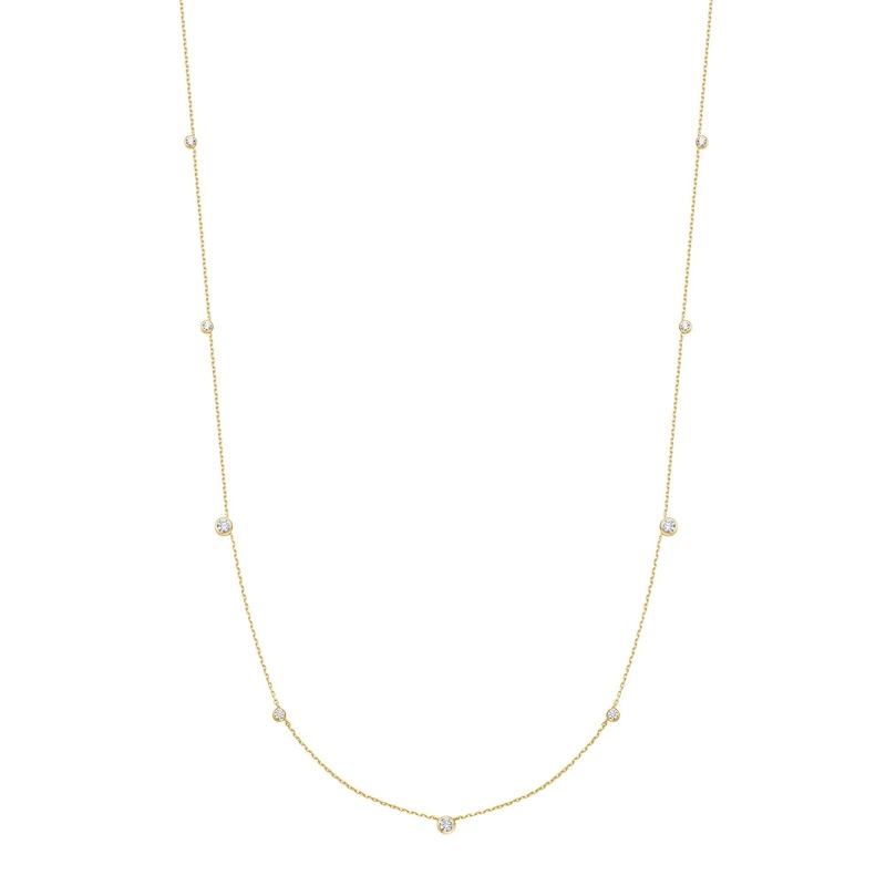 Ania Haie Gold Bezel Cubic Zirconia Station Necklace