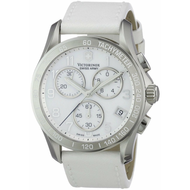 Victorinox Swiss Army Womens 241418 Classic White Mother-Of-Pearl Dial Watch