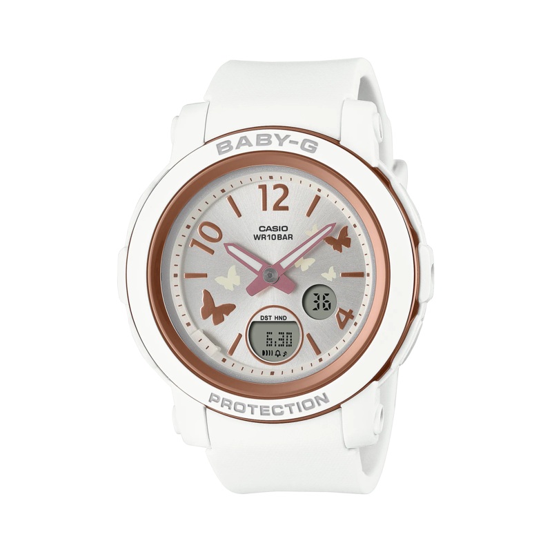 Baby-G Analog Digital White Resin Band Watch BGA290BD-7A