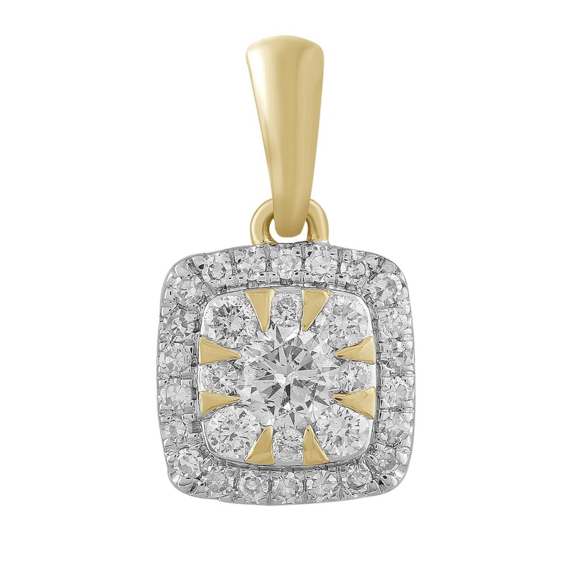 Pendant with 0.25ct Diamond In 9K Yellow Gold