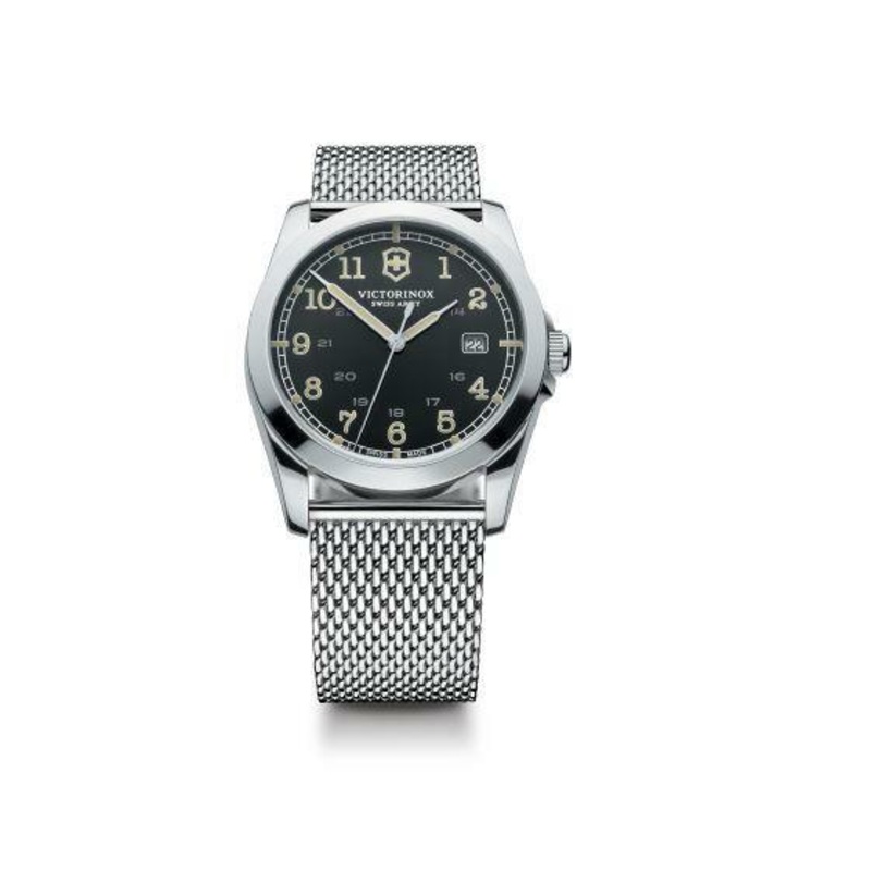 Victorinox Swiss Army Infantry Black Dial Steel Mens Watch