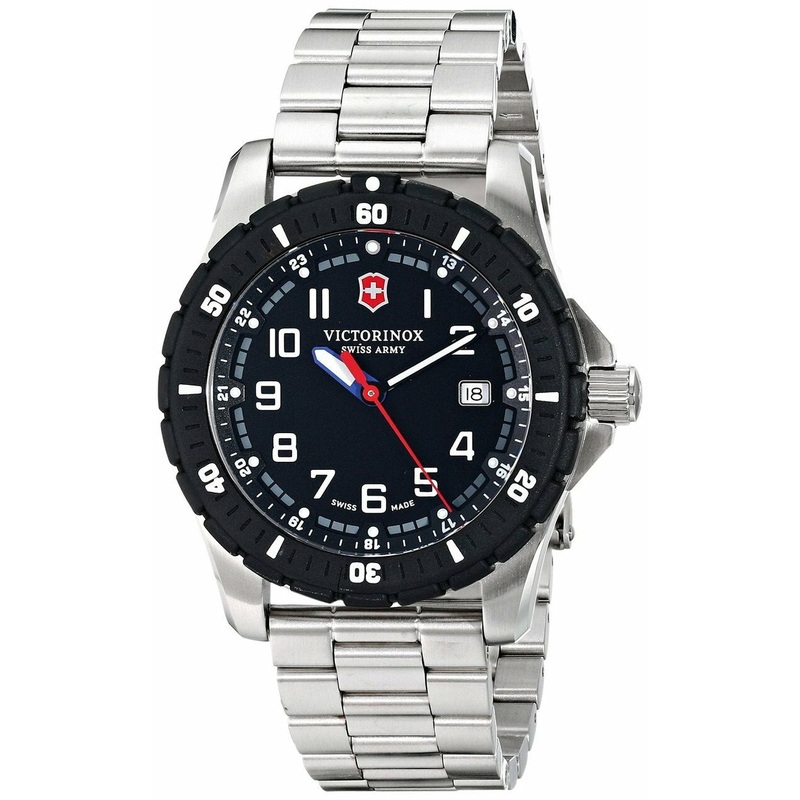 Victorinox Swiss Army Maverick Sport Black Dial Stainless Steel Mens Watch