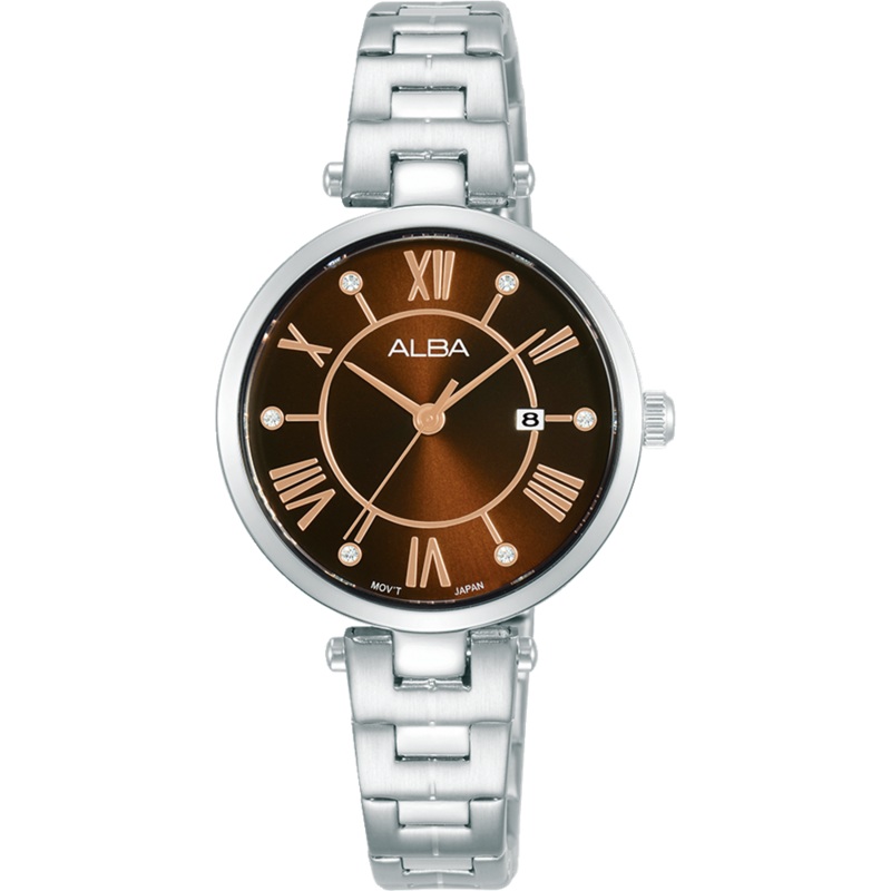 Alba Fashion Dress Analogue Brown Dial Womens Watch AH7AN7X