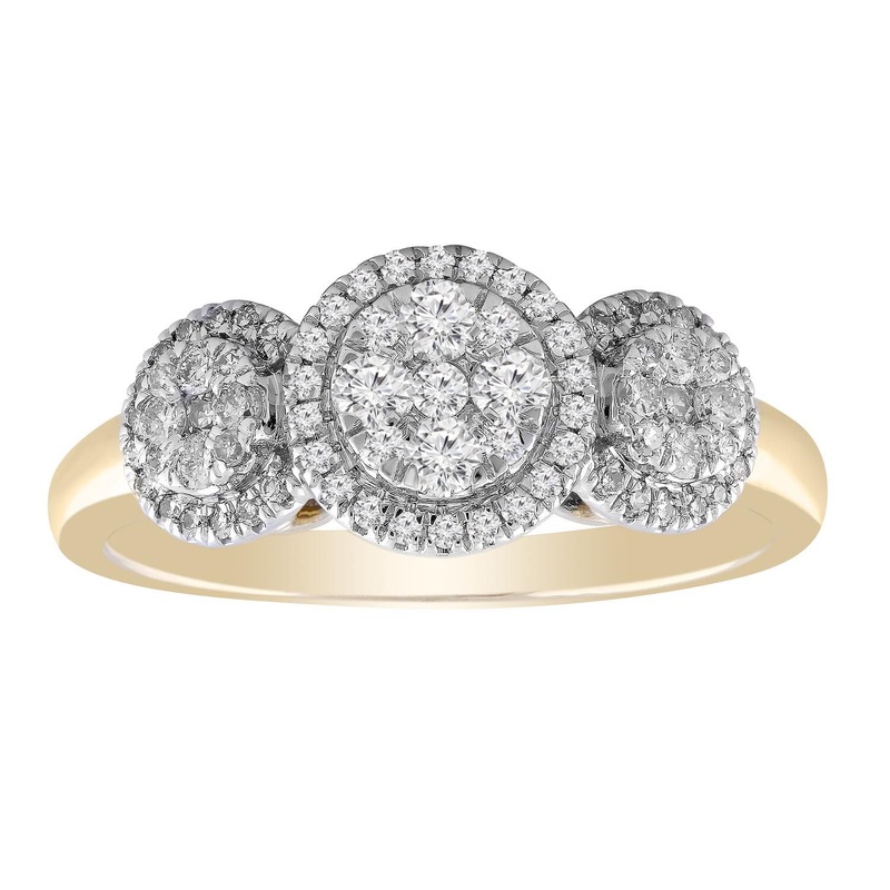 Ring with 0.5ct Diamond In 9K Yellow Gold