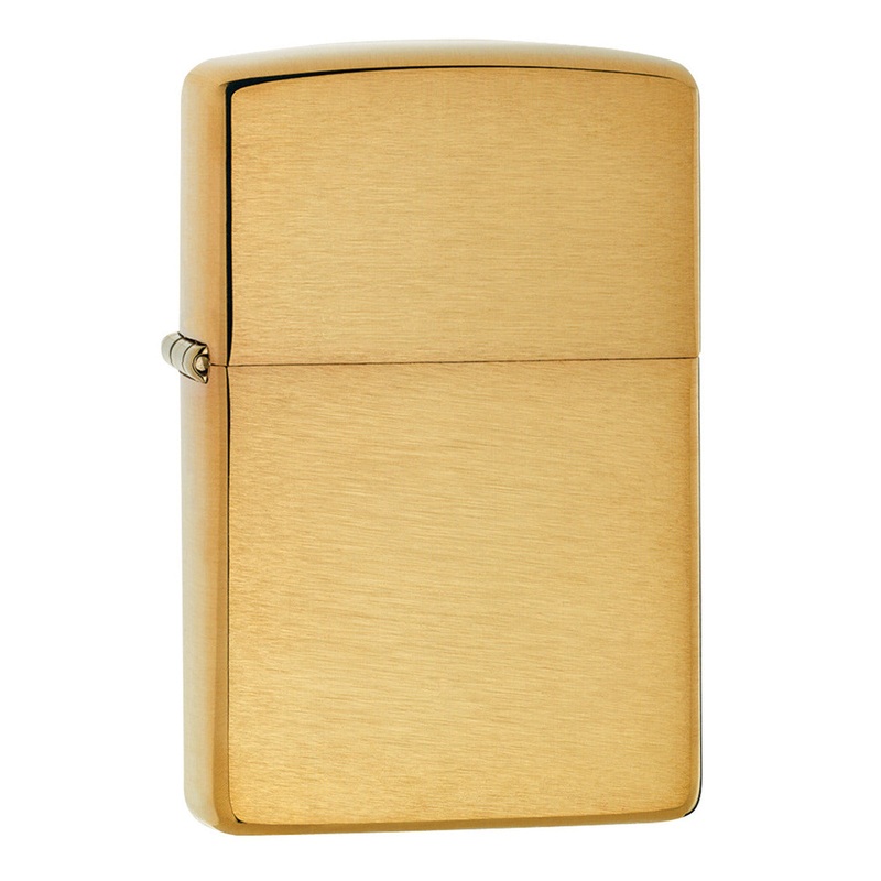 Zippo Brush Finish Brass Lighter 204B