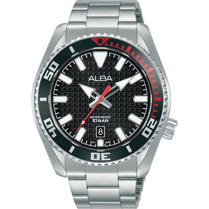 Alba Sports Analogue Black Dial Mens Watch AS9P01X