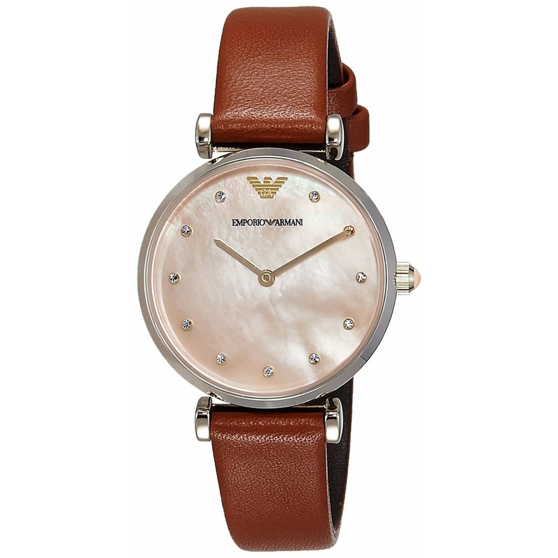 Armani Emporio Ladies Retro Leather Watch Luxurious Design AR1960