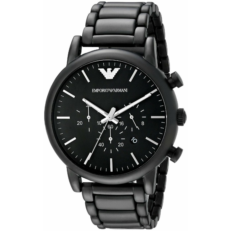 Armani Emporio Men’s Black Chronograph Watch AR1895