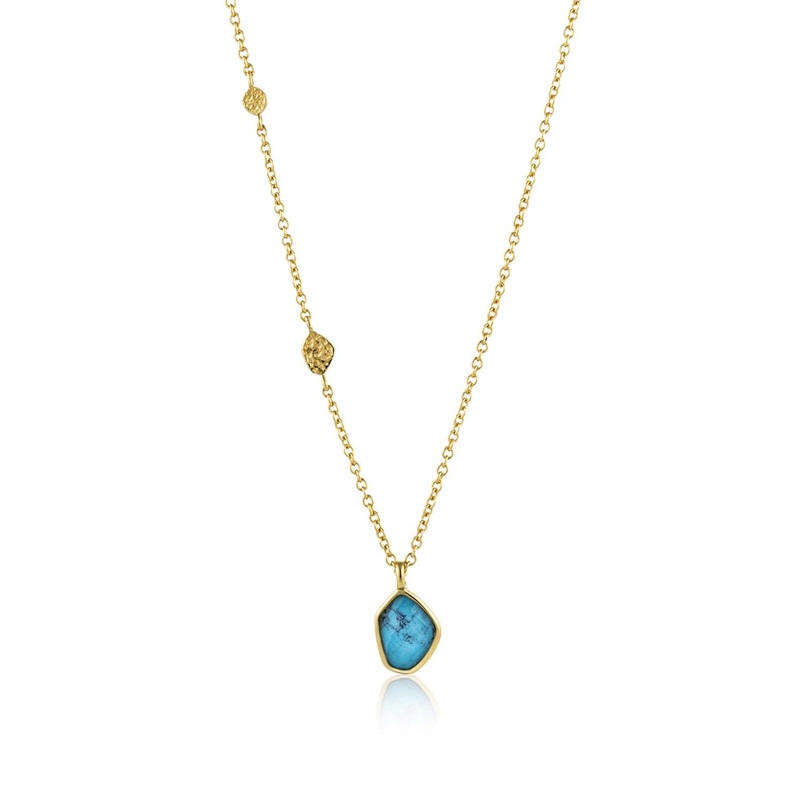 Ania Haie Turquoise Pendant Necklace – Gold