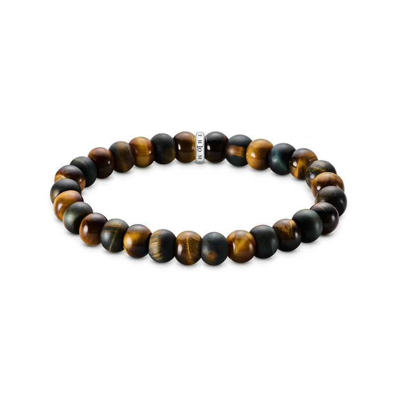 THOMAS SABO Beaded Bracelet with blue & gold tiger’s eye