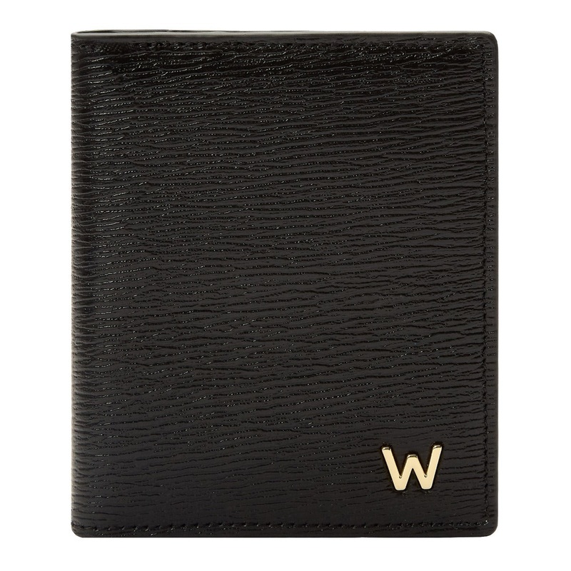 Wolf Black Leather ID Card Case 774302