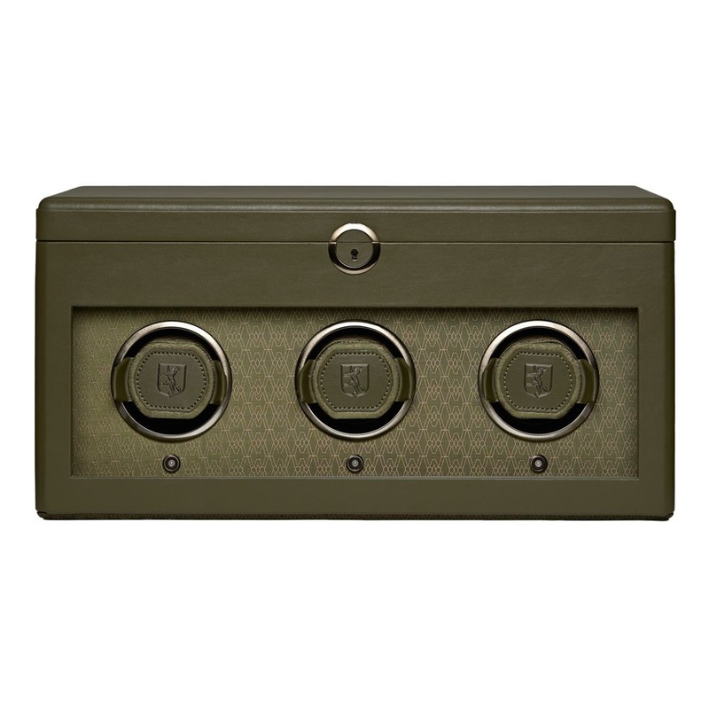 Wolf Earth Triple Watch Winder Olive 190541