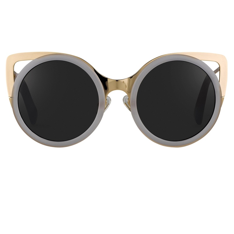 Erdem Sunglasses Cat Eye Transparent White and Grey