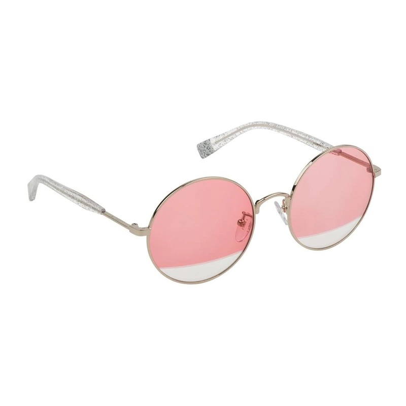 Furla Women’s Sunglasses Round Gold/Pink SFU235 0579