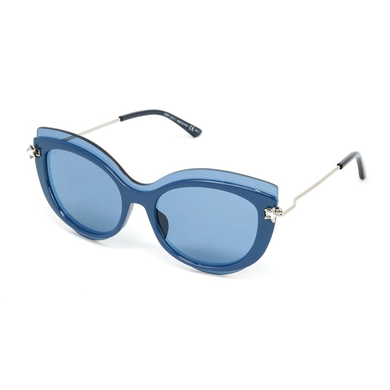 Jimmy Choo Women’s Sunglasses Round Cat Eye Blue CLEA/G/S PJP