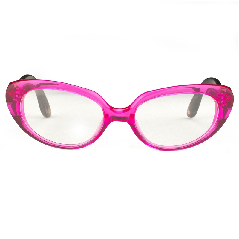 Oscar De La Renta Eyeglasses Cat Eye Pink and Clear