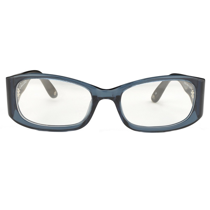 Oscar De La Renta Eyeglasses D-Frame Blue Brown and Clear