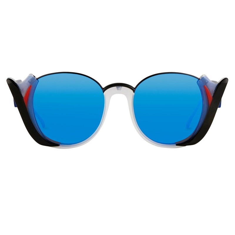 Prabal Gurung Sunglasses Round Black and Blue