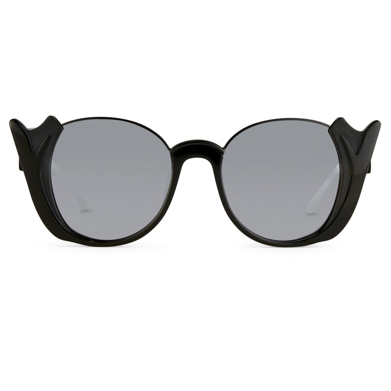 Prabal Gurung Sunglasses Round Black and Smoke