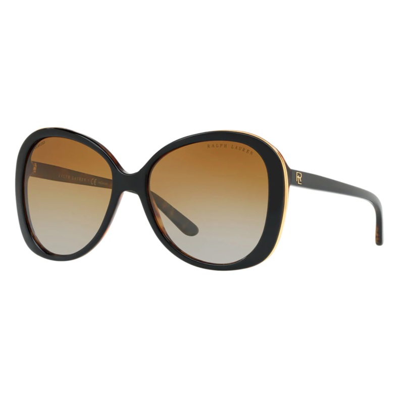 Ralph Lauren Women’s Sunglasses Oversized Butterfly Black RL8166 5260T5