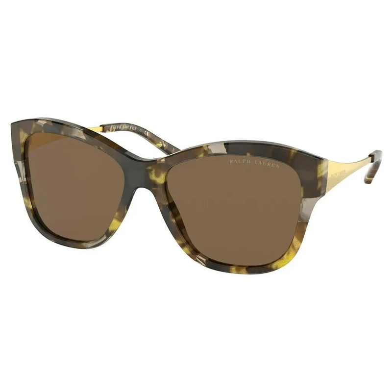 Ralph Lauren Women’s Sunglasses Oversized Butterfly Mustard Marble RL8187 590973