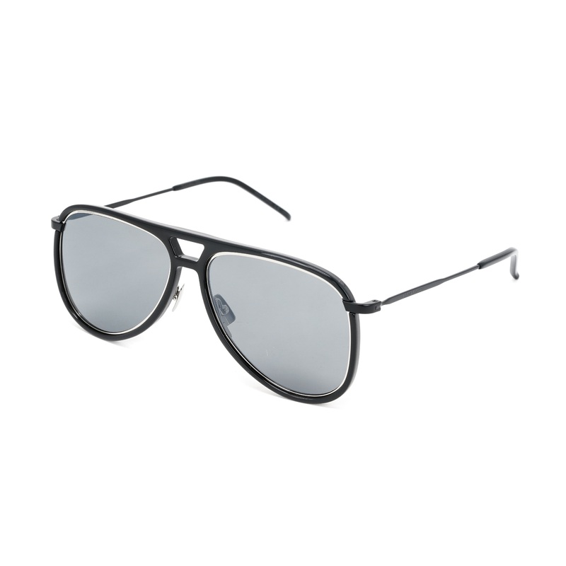 Saint Laurent Unisex Sunglasses Pilot Black CLASSIC 11 RIM-002 56