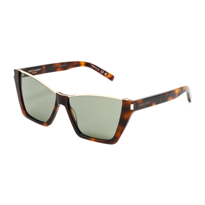 Saint Laurent Women’s Sunglasses Rectangular Cat Eye Tortoise SL 369 KATE-002 58