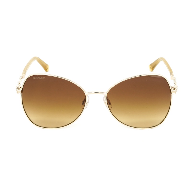 Swarovski Women’s Sunglasses Butterfly Pilot Gold Brown SK0290/S 30F