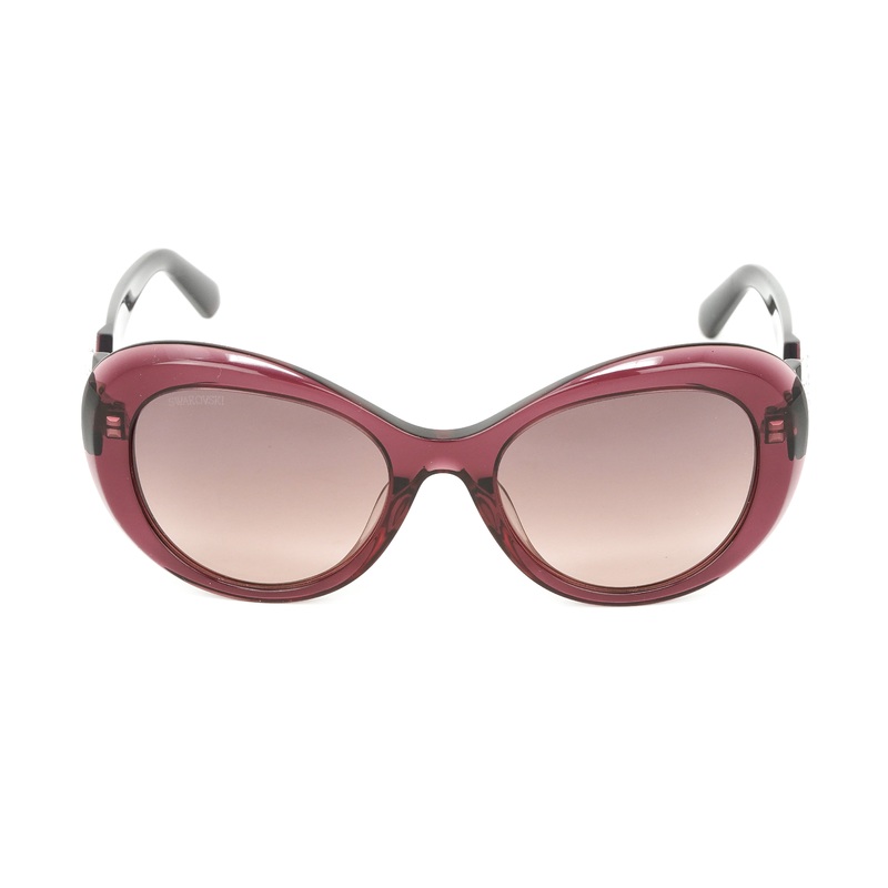 Swarovski Women’s Sunglasses Oval Cat Eye Translucent Aubergine SK0224/S 69T