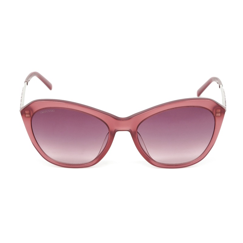Swarovski Women’s Sunglasses Oval Cat Eye Translucent Purple SK0143 72Z