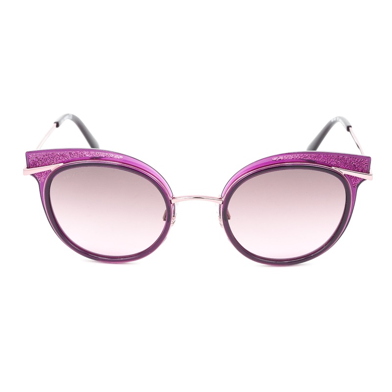 Swarovski Women’s Sunglasses Round Cat Eye Deep Purple SK0169 78T