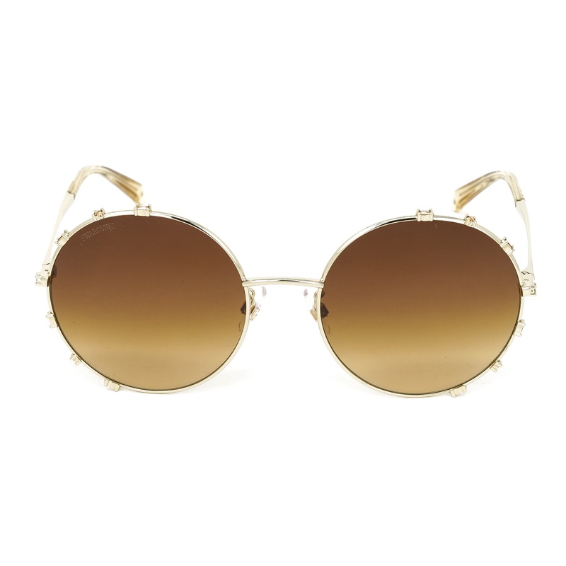 Swarovski Women’s Sunglasses Round Gold Gradient Brown SK0289-F/S 30F