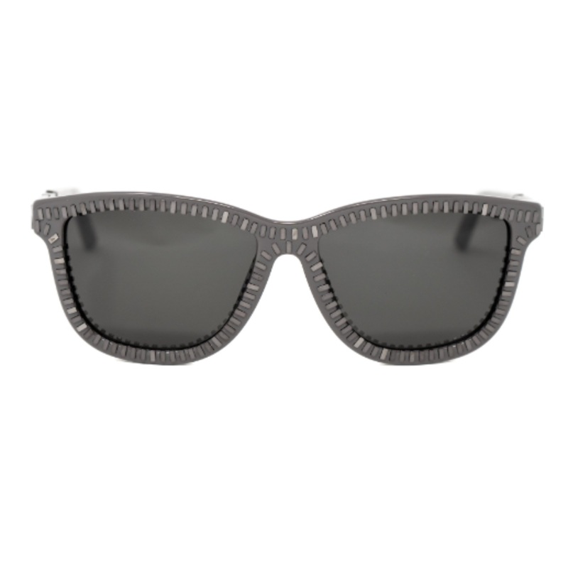 Alexander Wang Sunglasses Rectangular Grey Zip Motif AW3C4SUN