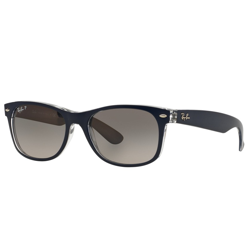 Ray-Ban 0RB2132 6053M3 55 (RB46) Men’s New Wayfarer Matte Blue Sunglasses