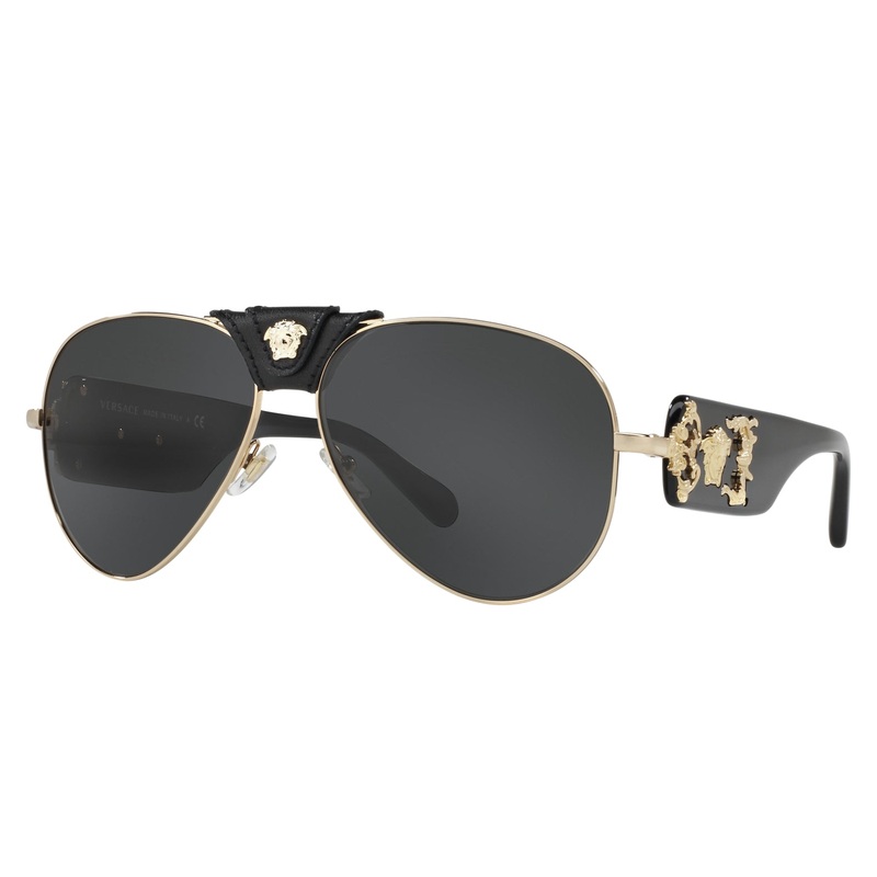 Versace 0VE2150Q 100287 62 (VER1) Men’s Gold Sunglasses