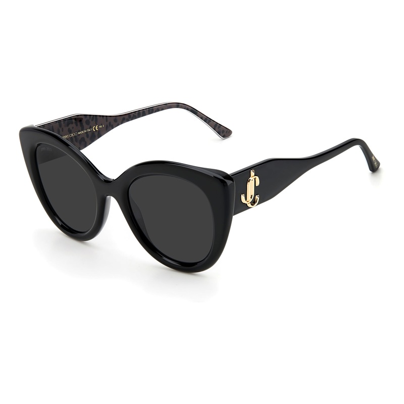 Jimmy Choo LEONE/S 1EI 52IR(JC2) Women’s Black Sunglasses