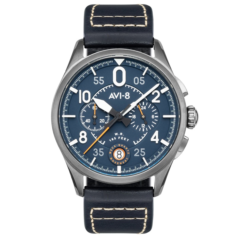 AVI-8 Spitfire Lock Men’s Blue Chronograph Watch AV-4089-04