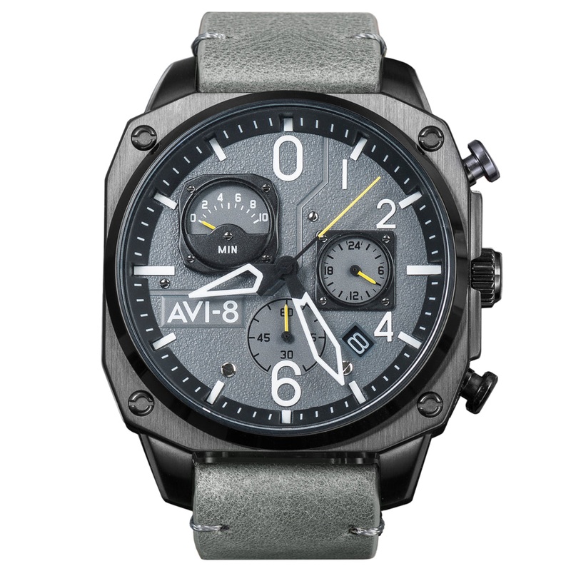 AVI-8 Hawker Hunter Retrograde Grey Men’s Chronograph Watch AV-4052-03