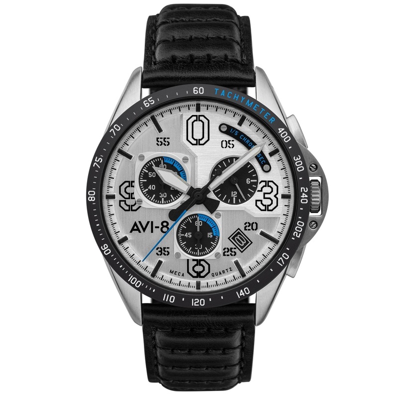 AVI-8 Men’s Black P-51 Mustang Chronograph Watch AV-4077-01