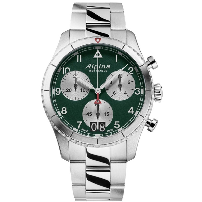 Alpina Startimer Pilot Quartz Chronograph Big Date Watch AL-372GRS4S26B