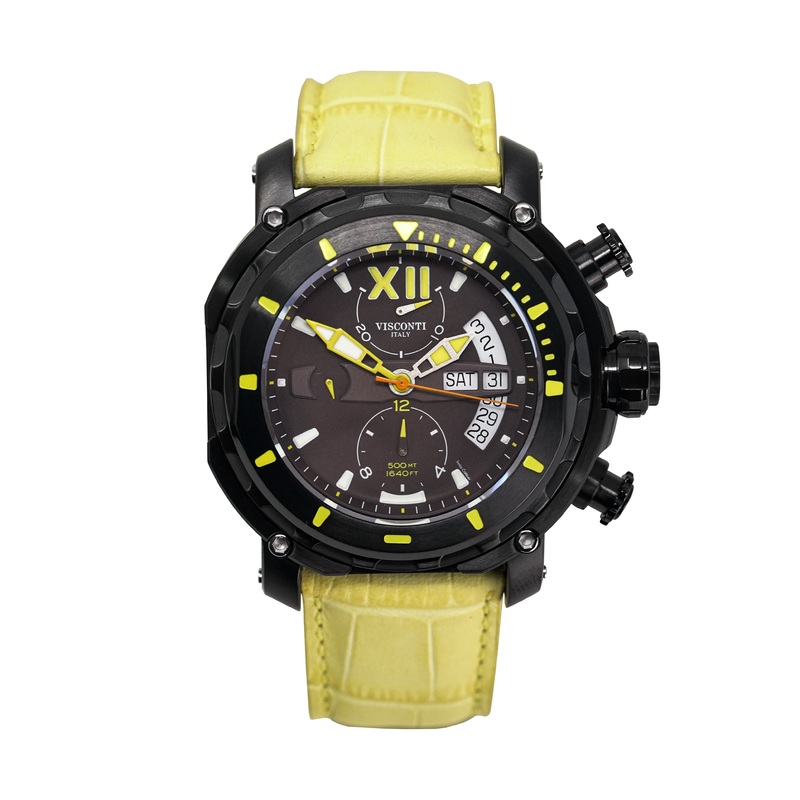 Visconti KW51-05 Men’s Chronograph Full Dive 500M Yellow Watch