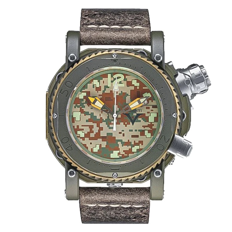 Visconti KW55-03 Men’s Automatic Pro Dive 3000 Camo Jungle Watch
