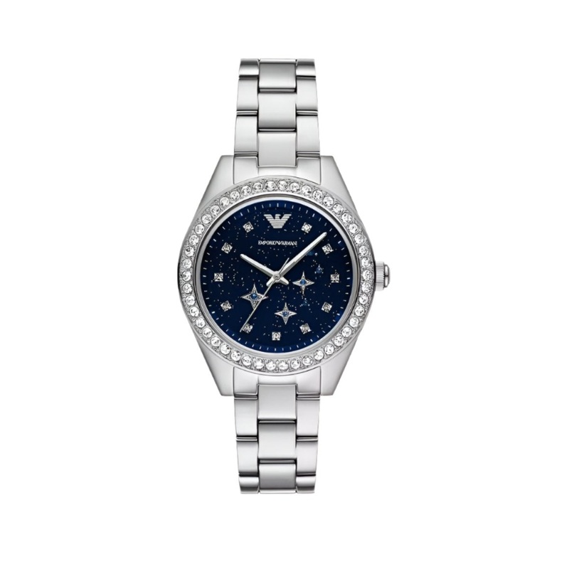 Armani Sophisticated Blue Dial Stainless Steel Watch AR11628