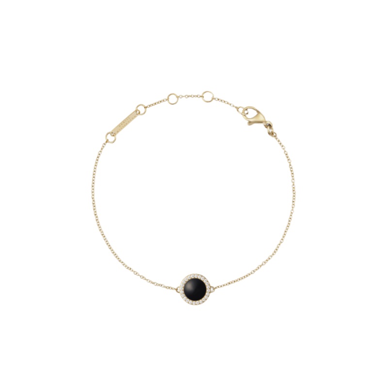 Daniel Wellington Audrey Black Agathe Gold Bracelet DW00401426