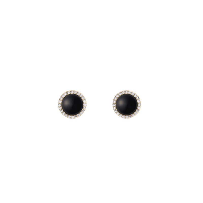 Daniel Wellington Audrey Black Agathe Gold Earrings DW00401408