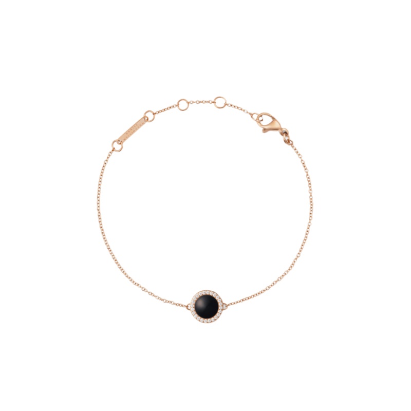 Daniel Wellington Audrey Black Agathe Rose Gold Bracelet DW00401432