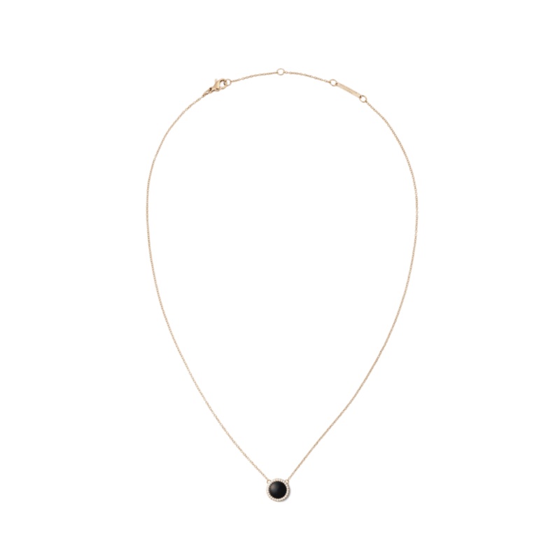 Daniel Wellington Audrey Black Agathe Rose Gold Necklace DW00401450
